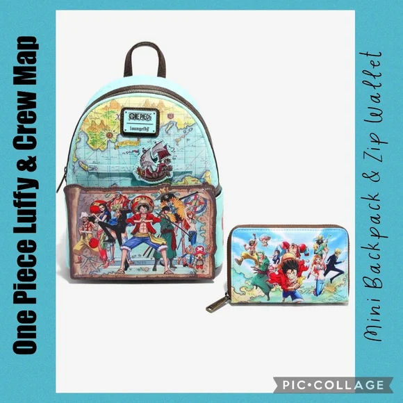 Loungefly One Piece Straw Hat Crew Map Mini Backpack Loungefly One Piece Luffy Gang Map Mini Backpack – vRare main image 2